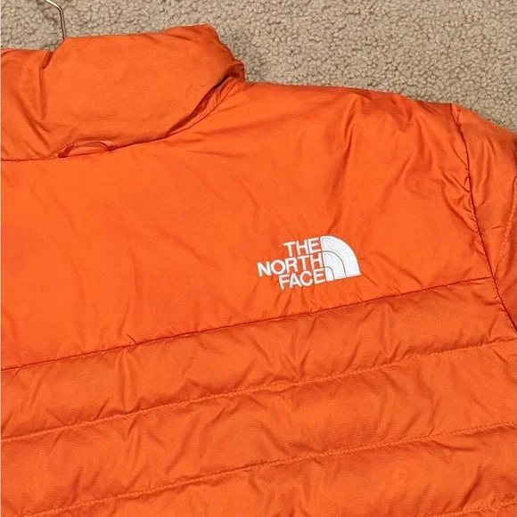 The North Face 550 Down Fill Puffer Jacket Orange Men XL